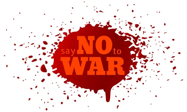 Decir no a la guerra . — Vector de stock