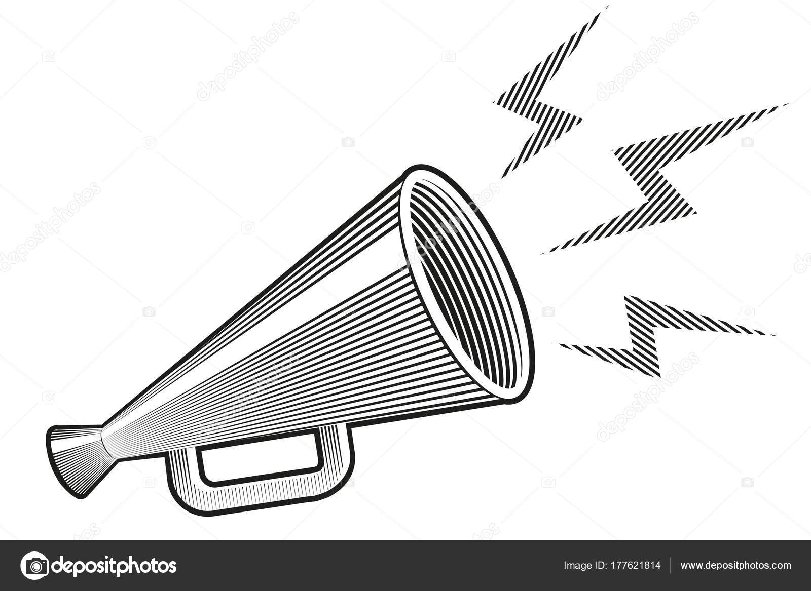 Vector retro megaphone. Stock Vector by ©serazetdinov 177621814