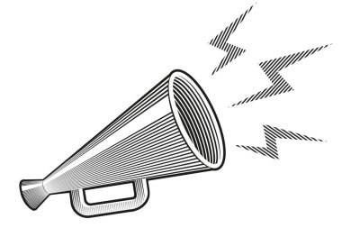 Vektör retro megafon. 