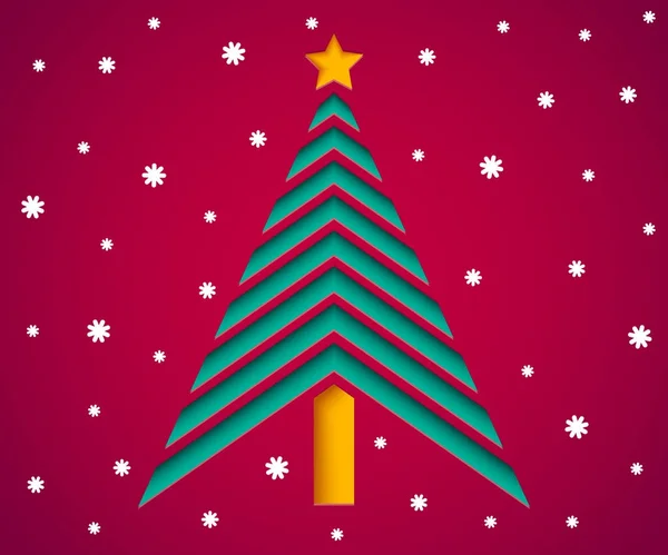 Abstract Christmas tree — Stock Vector