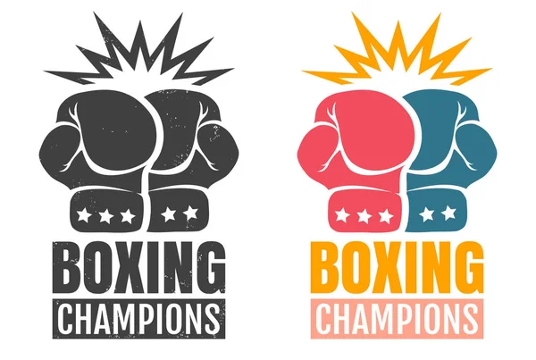 Vintage logo for boxing. — Stock Vector