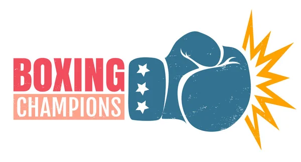 Vintage logo for boxing — Stock Vector