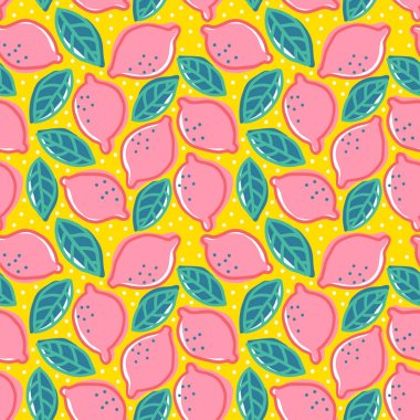 Pembe limon ile desen.