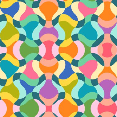 Vektör vintage dikişsiz soyut saykodelik desen