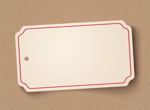 Bannière en papier blanc vectoriel sur vieux carton . — Image vectorielle