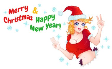 Noel için vekil Noel Baba kızı