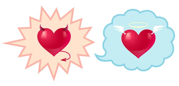 Two hearts for Valentines day. — Stock Vector