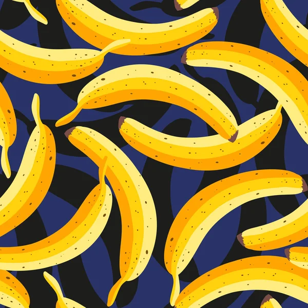 Tropical pattern with bananas. — 스톡 벡터