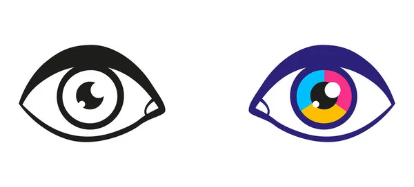 Gözlerin vektör illüstrasyonu — Stok Vektör
