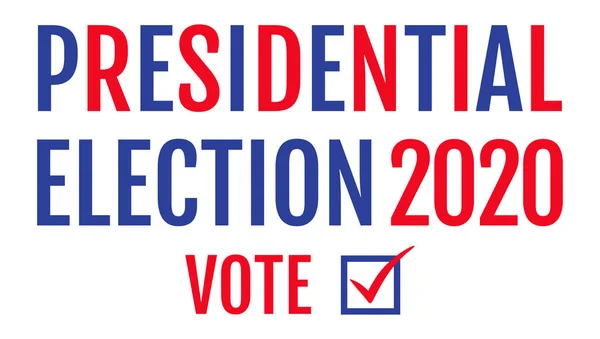 Flaga Wektorowa Wyborów Prezydenckich 2020 Usa Plakat Wektorowy Typografią Wyboru — Wektor stockowy