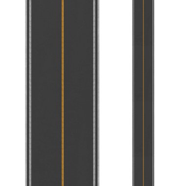 Beyaz arka plan üzerinde iki yönlü yol oluşturma. Üstten Görünüm.