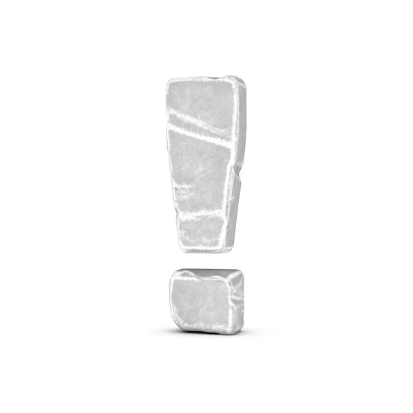 Відтворення точки викривлення каменю ізольовано на білому тлі . — стокове фото