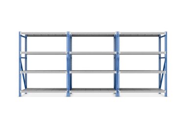 Bir araya üç metal askı render, beyaz arka plan üzerinde izole