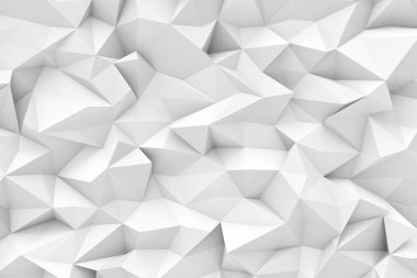 Beyaz kenarlı üçgen geometrik arka plan render