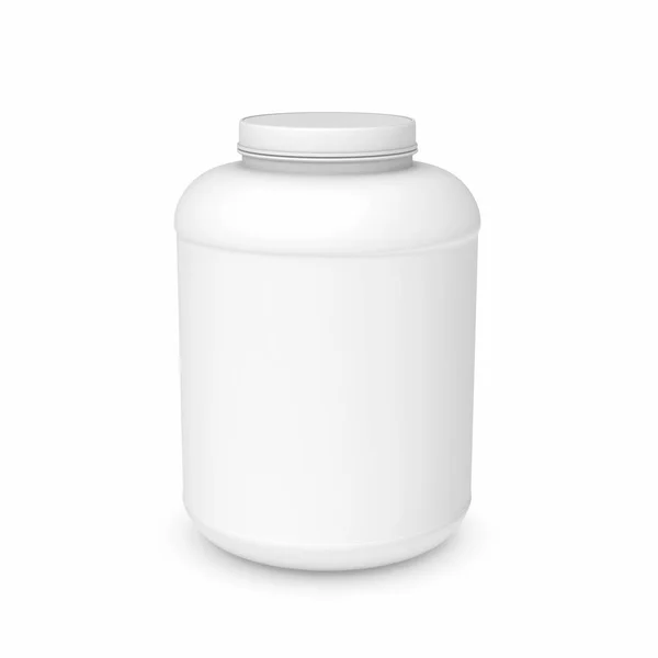 Renderização de branco lata redonda — Fotografia de Stock