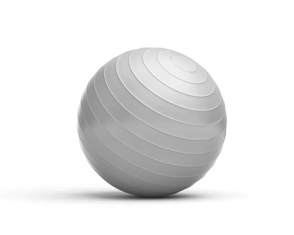 灰色の隆起運動ボールの白い背景で隔離のレンダリング. — ストック写真