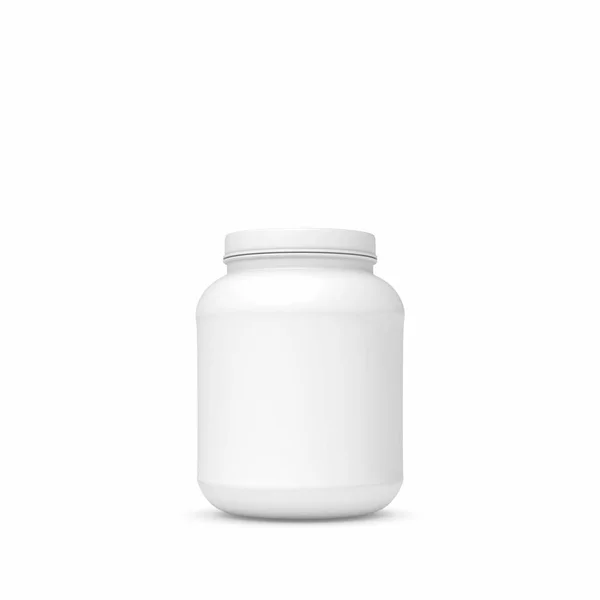 Rendering of white blank round can — Stock Photo, Image