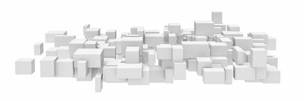 Rendering van wit vierkant en rechthoek blokken — Stockfoto