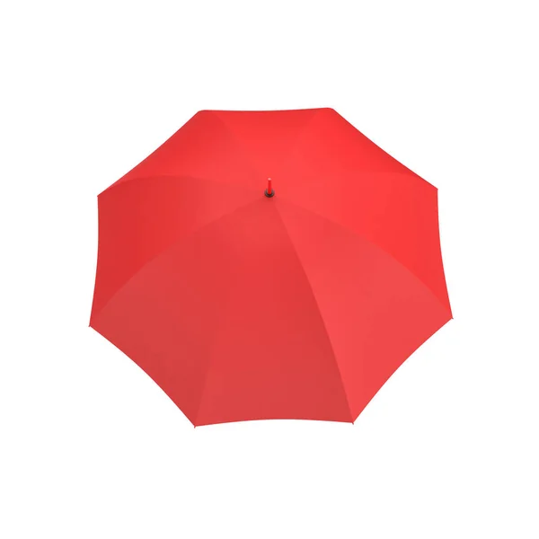 3d rendu d'un parapluie rouge ouvert isolé sur fond blanc . — Photo