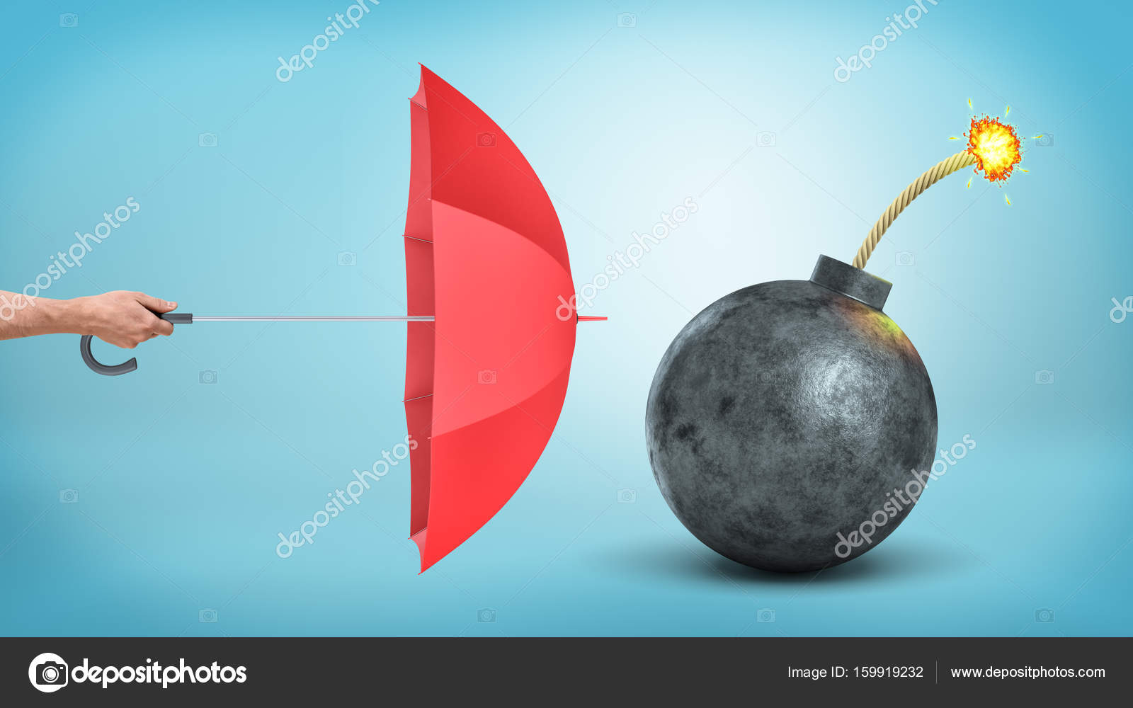 Me voy a proteger de una bomba usando un paraguas