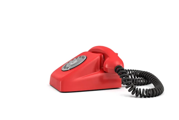 Representación 3d de un teléfono rotativo anticuado aislado sobre fondo blanco . —  Fotos de Stock