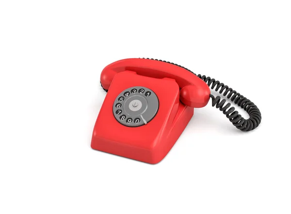 Renderização 3d de um telefone rotativo antiquado isolado no fundo branco . — Fotografia de Stock