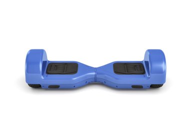 gyroscooter beyaz arka plan üzerinde kendi kendine Dengeleme bir tek mavi 3D render.