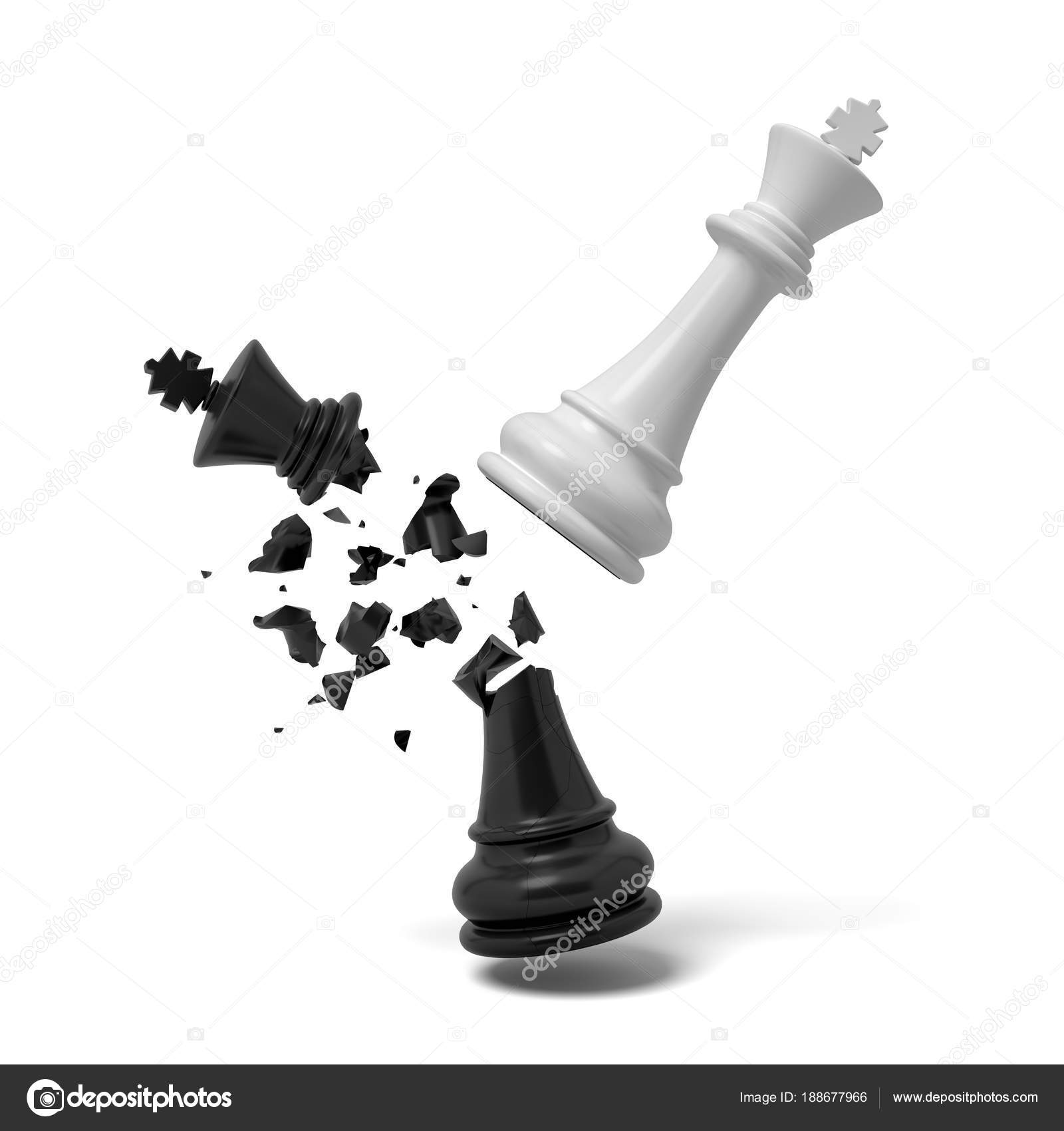 Rei do ouro em pé e caindo no tabuleiro de xadrez