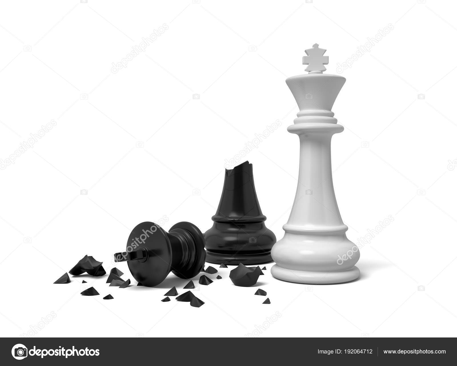 3d Rendering Of Black Chess Pieces Strategically Positioned On A