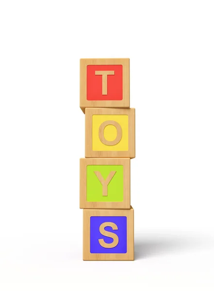3d representación de bloques de juguete del alfabeto . —  Fotos de Stock