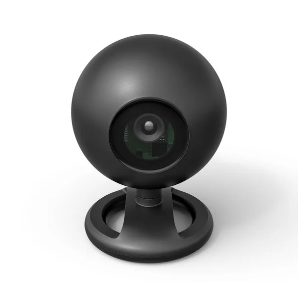 3d close-up renderização de preto webcam no fundo branco . — Fotografia de Stock