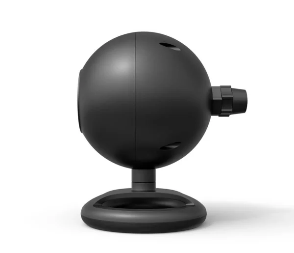 3D-återgivning av svart rund webbkamera isolerad på vit bakgrund — Stockfoto