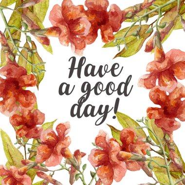 Suluboya çiçekli davetiye, düğün günü için