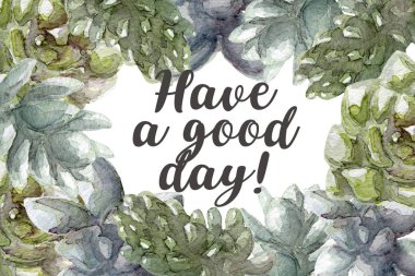 Tebrik kartı çiçek watercolorhand resim var güzel bir gün