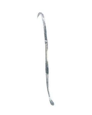 Ameliyat ortopedi tıbbi alet illüstrasyon. Beyaz arka plan üzerine elle çizilmiş suluboya.