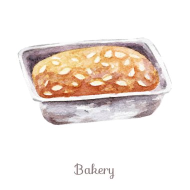 Sulu Boya Fırını Clipart - ekmek