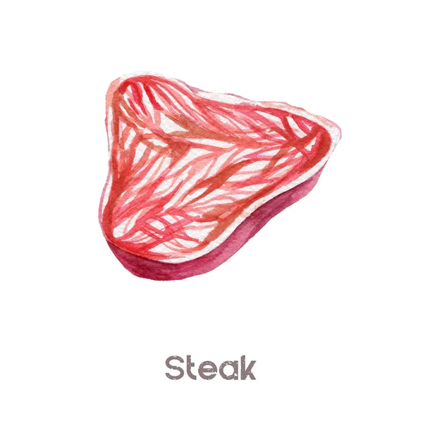 Aquarell Fleisch Cliparts - Steak — Stockfoto