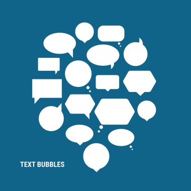 Küme küme boş konuşma kabarcıklar