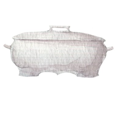 Çevir. Beyaz arkaplanda izole edilmiş suluboya el çizimi