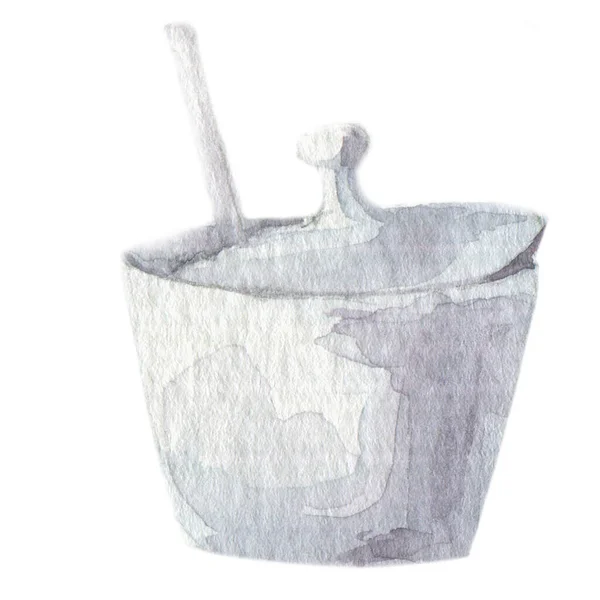 Watercolor Kitchenware Clipart - μπολ για μέλι — Φωτογραφία Αρχείου