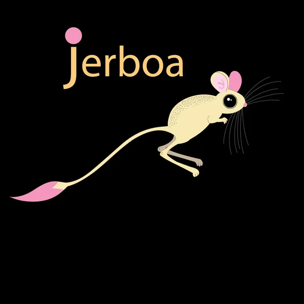 Vector funny jerboa — Stock Vector