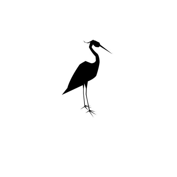 Graphic symbol heron — Stock Vector