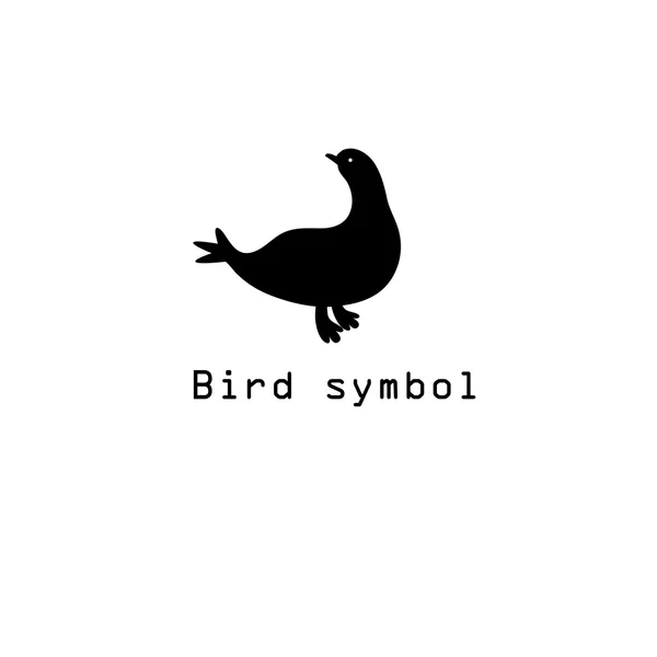 Símbolo gráfico de um pássaro — Vetor de Stock