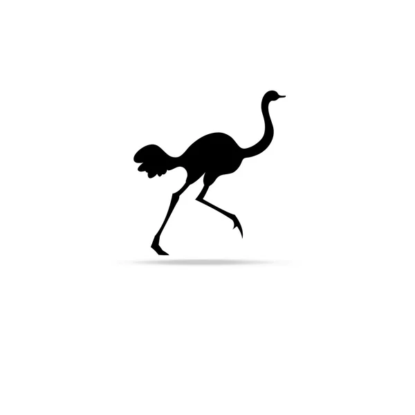 Graphic symbol of ostrich — Stock Vector