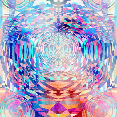 Soyut suluboya geometrik daireler arka plan