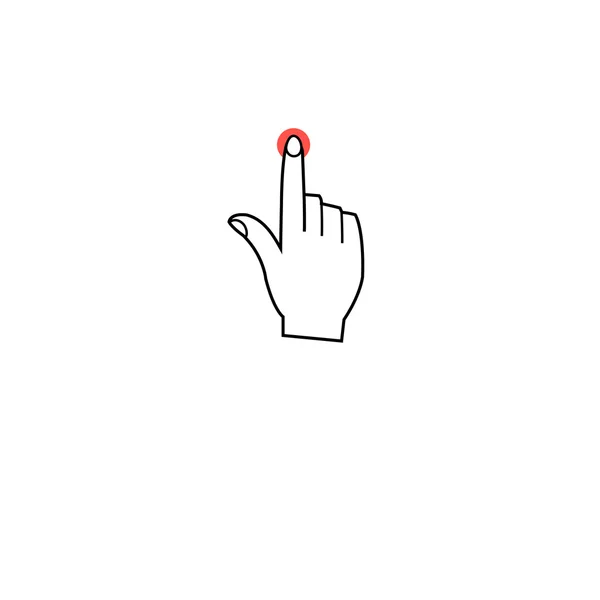 Ícone gráfico mão — Vetor de Stock