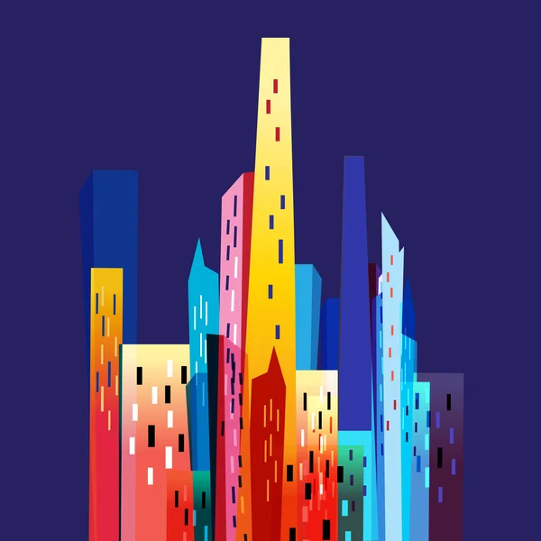 Graphic modern city — Stock Vector