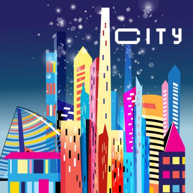 Grafik modern şehir