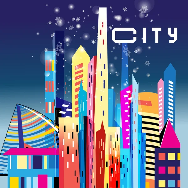 Graphic modern city — Stock Vector