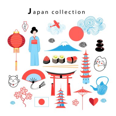 Vektör grafiği Japonya ayarla